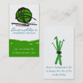 Aangepast gekleurde haakhaakkogel van garen visitekaartje (Voorkant / Achterkant)