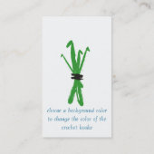 Aangepast gekleurde haakhaakkogel van garen visitekaartje (Achterkant)