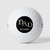 Aangepast gelaagd Monogram DAD met Voornaam Golfballen (Voorkant)
