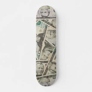 Aangepast geld afdrukken persoonlijk skateboard
