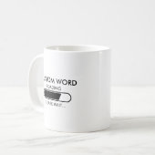 Aangepast geld laden Een ogenblik geduld Koffiemok (Voorkant links)