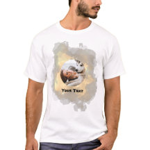 Aangepast gele foto en tekst T-Shirt