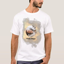 Aangepast gele foto en tekst T-Shirt