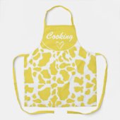 Aangepast gele Koe spots Dierlijk afdrukpatroon Schort (Voorkant)