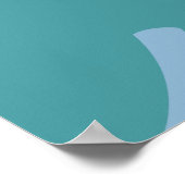 Aangepast gele uil blauw patroon  kwekerij poster (Hoek)