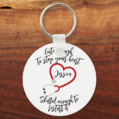 Aangepast geluid en geschoold personeel in de gezo sleutelhanger (Voorkant)