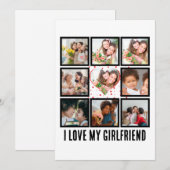 Aangepast geluid Ik hou van mijn vriendin 9 Fotoco Feestdagenkaart (Voorkant / Achterkant)