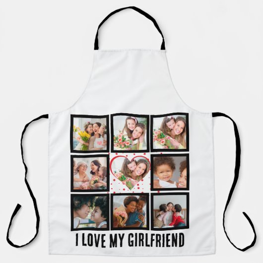 Aangepast geluid Ik hou van mijn vriendin 9 Fotoco Schort (Voorkant)