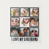 Aangepast geluid Ik hou van mijn vriendin 9 Fotoco Wandkleed (Voorkant)