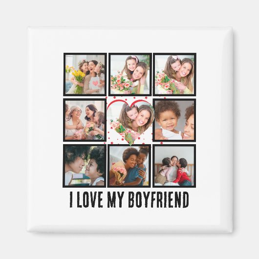 Aangepast geluid Ik hou van mijn vriendje 9 Fotoco Magneet (Voorkant)
