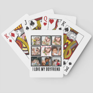 Aangepast geluid Ik hou van mijn vriendje 9 Fotoco Pokerkaarten