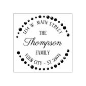 Aangepast geluid Trendy Modern Art Deco Circle Mot Rubberstempel (Afrduk)