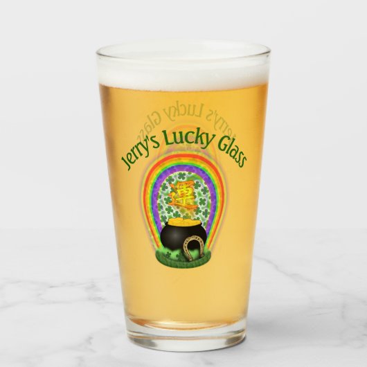 Aangepast geluk glas (Achterkant gevuld)