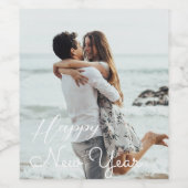 aangepast gelukkig nieuw jaar, aangepast etiket op (Enkel label)