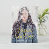 Aangepast Gelukkig Nieuwjaar Feestdagenkaart (Staand voorkant)