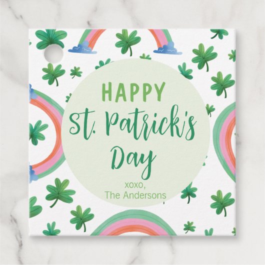 Aangepast Gelukkig St. Patrick's Dag Bedankjes Labels (Voorkant)