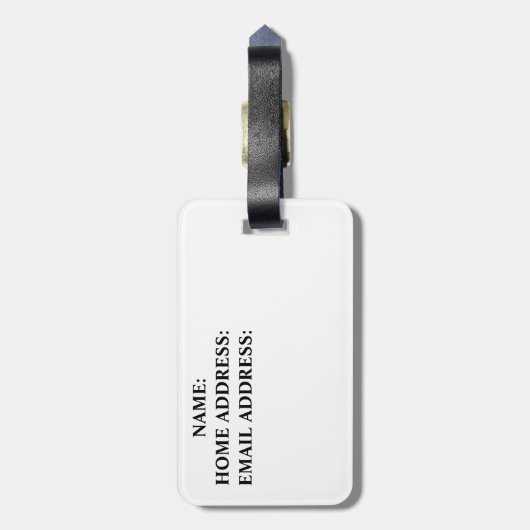 Aangepast gemaakt Bagagelabel (Achterkant verticaal)