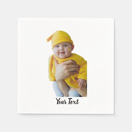 Aangepast gemaakt - Foto en tekst toevoegen Servet (Voorkant)