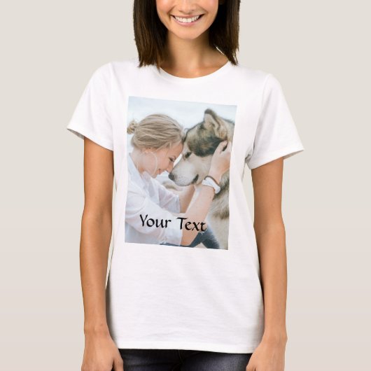 Aangepast gemaakt - Foto en tekst toevoegen T-shirt (Voorkant)