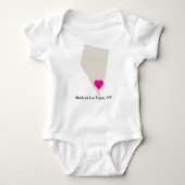 Aangepast gemaakt in Nevada State Love Baby T-shir Romper (Voorkant)