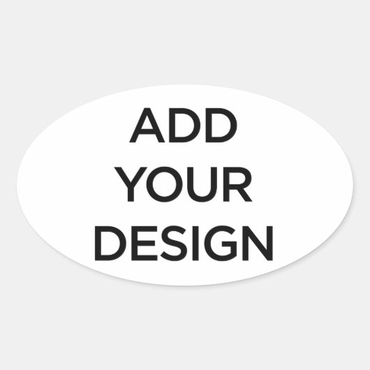 Aangepast gemaakt (maak je eigen) ovale sticker (Voorkant)