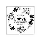 Aangepast gemaakt met liefdesCitaat Bloemen Garlan Rubberstempel (Afrduk)