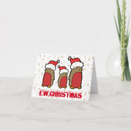 Aangepast gemaakt voor nieuwe kerstviering Pinguïn Feestdagen Kaart