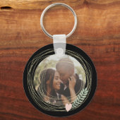 Aangepast gemaakte foto Gepersonaliseerd hart omge Sleutelhanger (Voorkant)