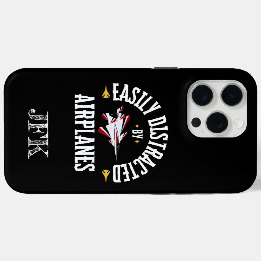 Aangepast, gemakkelijk afgeleid door vliegtuigen,  Case-Mate iPhone case (Achterkant (horizontaal))