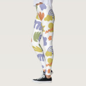 Aangepast gemerkt Baby shower in geel groen blauw Leggings (Links)