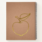 Aangepast gemerkt Golden Brown Pattern Notitieboek (Achterkant)