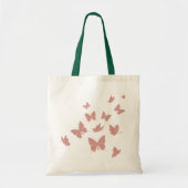 Aangepast gemerkt Schattige Roze Vliegende Vlinder Tote Bag (Voorkant)
