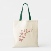 Aangepast gemerkt Schattige Roze Vliegende Vlinder Tote Bag (Achterkant)