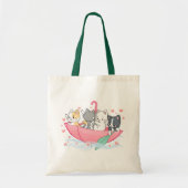 Aangepast gemerkte dierlijke kat Canvas tas (Voorkant)