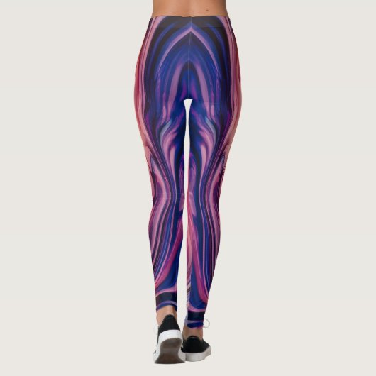 Aangepast gemerkte grote diagonale verloopstreep leggings (Achterkant)