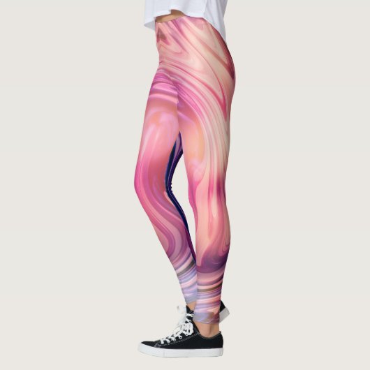 Aangepast gemerkte grote diagonale verloopstreep leggings (Links)