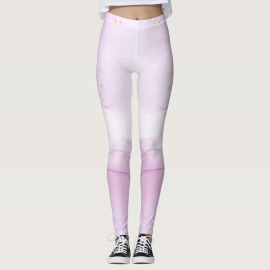Aangepast gemerkte Vette Gemengde Prints Gouden Ac Leggings (Voorkant)