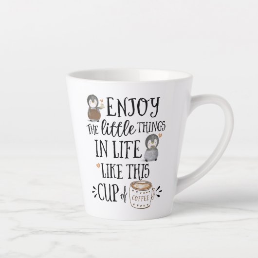 Aangepast Geniet van kleine dingen in het leven zo Latte Mok (Rechts)