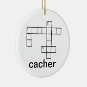 Aangepast geocaching Puzzle Cacher Keramisch Ornament (Rechts)
