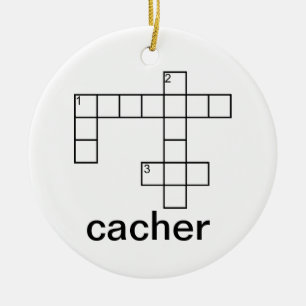 Aangepast geocaching Puzzle Cacher Keramisch Ornament