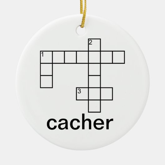 Aangepast geocaching Puzzle Cacher Keramisch Ornament (Voorkant)