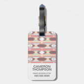 Aangepast Geometrisch fotopatroon in aztec-stijl 2 Bagagelabel (Achterkant verticaal)