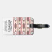 Aangepast Geometrisch fotopatroon in aztec-stijl 2 Bagagelabel (Achterkant horizontaal)