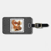 Aangepast geometrisch patroon van de textuur van d bagagelabel (Voorkant horizontaal)