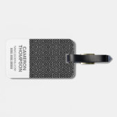 Aangepast geometrisch patroon van de textuur van d bagagelabel (Achterkant horizontaal)