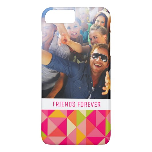 Aangepast geometrisch patroon voor foto- en tekstd Case-Mate iPhone case (Achterkant)