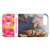 Aangepast geometrisch patroon voor foto- en tekstd Case-Mate iPhone case (Achterkant (Horizontaal))