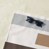 Aangepast Geometrische aardtonen Stripes Art Patte Strandlaken (In situ)