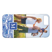 Aangepast Geometrische foto- en monogram patroon 2 Case-Mate iPhone Case (Achterkant (Horizontaal))