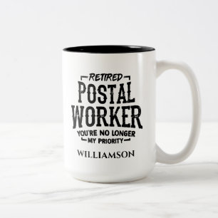 Aangepast Gepensioneerde Postbode Niet Meer Mijn P Tweekleurige Koffiemok